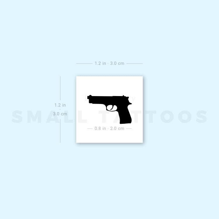 Tatuaje temporal de pistola (juego de 3)