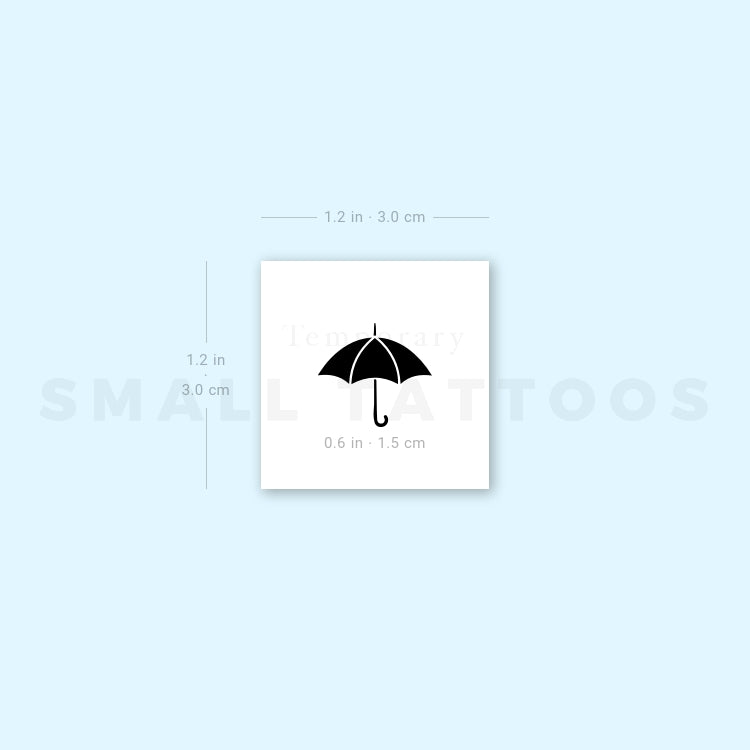 Small Umbrella Temporary Tattoo (Set of 3)