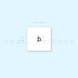 D Lowercase Typewriter Letter Temporary Tattoo (Set of 3)
