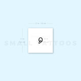 Q Uppercase Typewriter Letter Temporary Tattoo (Set of 3)