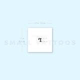 R Lowercase Typewriter Letter Temporary Tattoo (Set of 3)