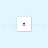 H Lowercase Typewriter Letter Temporary Tattoo (Set of 3)