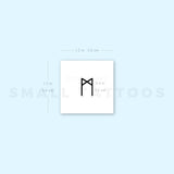 Mannaz Rune Temporary Tattoo (Set of 3)