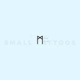 Mannaz Rune Temporary Tattoo (Set of 3)