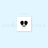 Negative Space Peace and Love Symbol Temporary Tattoo (Set of 3)
