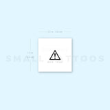 Caution Symbol Temporary Tattoo (Set of 3)