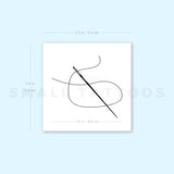 Needle And Thread Temporary Tattoo (Set of 3)