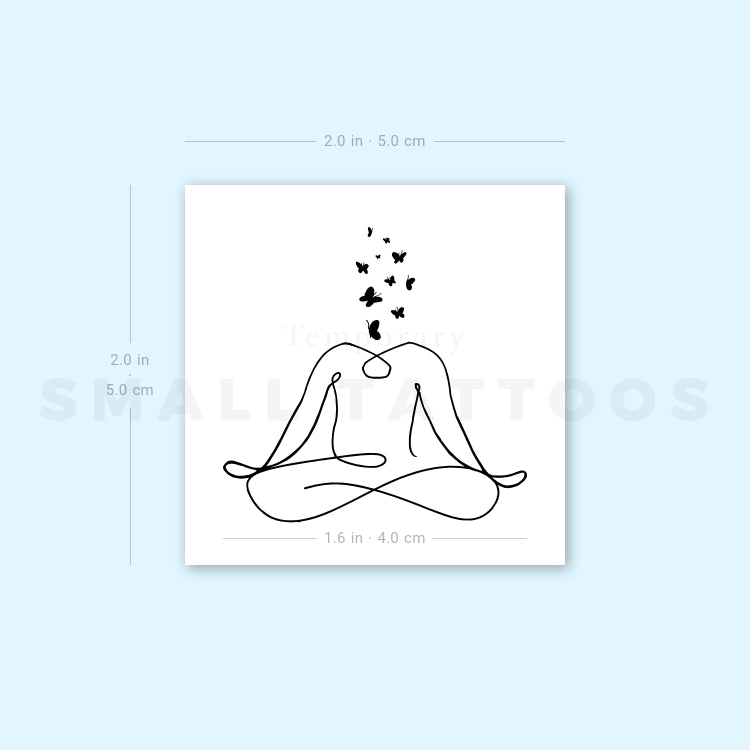 Butterfly Meditation Temporary Tattoo (Set of 3)