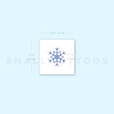 Blue Snowflake Temporary Tattoo (Set of 3)