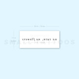 No Rain, No Flowers Temporary Tattoo (Set of 3)