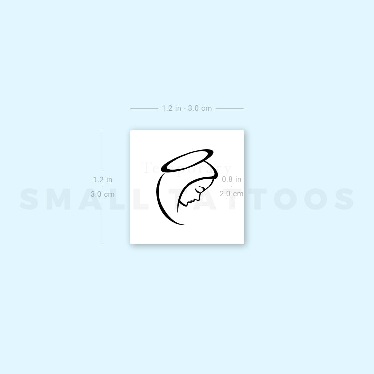 Virgin Mary Temporary Tattoo (Set of 3)