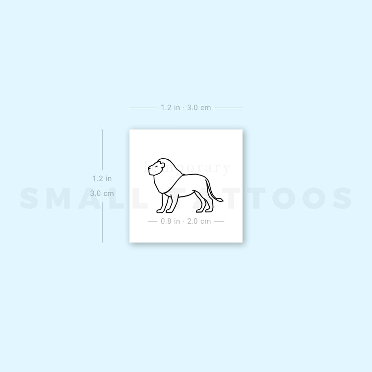 Lion Temporary Tattoo (Set of 3)