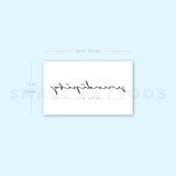 Handwritten Font 'Serendipity' Temporary Tattoo (Set of 3)