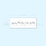 Handwritten Font This Too Shall Pass Temporary Tattoo (Set of 3)