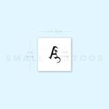 Gothic Style Uppercase A Letter Temporary Tattoo (Set of 3)