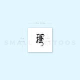 Gothic Style Uppercase K Letter Temporary Tattoo (Set of 3)