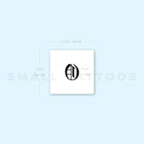Gothic Style Uppercase O Letter Temporary Tattoo (Set of 3)