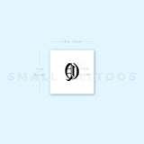 Gothic Style Uppercase Q Letter Temporary Tattoo (Set of 3)