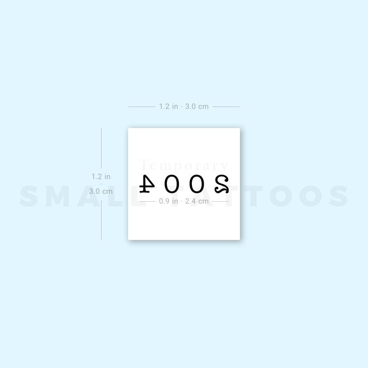 2004 Birth Year Temporary Tattoo (Set of 3)