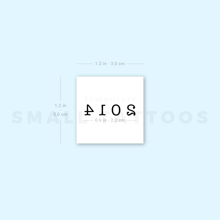2014 Birth Year Temporary Tattoo (Set of 3)