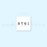 1978 Birth Year Temporary Tattoo (Set of 3)