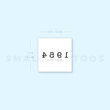 1954 Birth Year Temporary Tattoo (Set of 3)