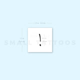 Exclamation Mark Temporary Tattoo (Set of 3)
