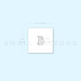 Old English C Letter Temporary Tattoo (Set of 3)