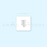 Old English P Letter Temporary Tattoo (Set of 3)