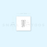 Old English Y Letter Temporary Tattoo (Set of 3)