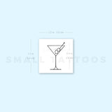 Martini Cocktail Temporary Tattoo (Set of 3)