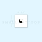 Heart Yin Yang Temporary Tattoo (Set of 3)