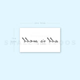 All Is Well Temporary Tattoo (Set of 3)