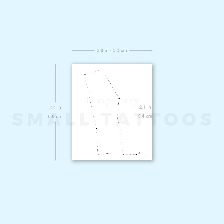 Tatuaje temporal minimalista de la constelación de Géminis de Puntuak (juego de 3)