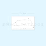 Minimalist Capricornus Constellation Temporary Tattoo by Puntuak (Set of 3)