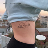 Mountain Cabin Temporary Tattoo by Cagri Durmaz (Set of 3)