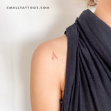 Red Fire Flame Temporary Tattoo - Set of 3