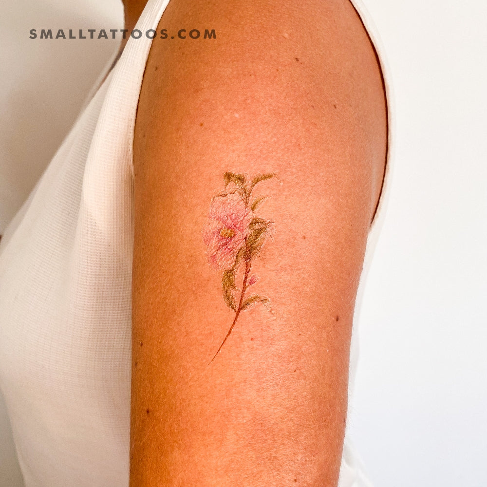 Tatuaje temporal de camelia de Mini Lau (juego de 3)