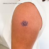 Blue Rose Head Temporary Tattoo by Mini Lau (Set of 3)