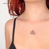 Motherhood Lotus Temporary Tattoo - Set of 3