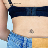 Motherhood Lotus Temporary Tattoo - Set of 3