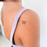 Yellow Butterfly Temporary Tattoo (Set of 3)