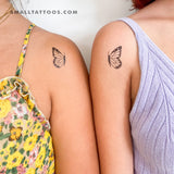Matching Half Butterflies Temporary Tattoos (Set of 3+3)