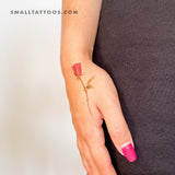 Garnet Rose Temporary Tattoo by Mini Lau (Set of 3)