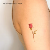 Garnet Rose Temporary Tattoo by Mini Lau (Set of 3)