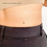 S Uppercase Serif Letter Temporary Tattoo (Set of 3)