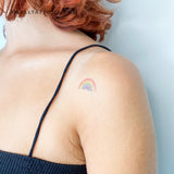 Minimalist Color Rainbow Temporary Tattoo (Set of 3)