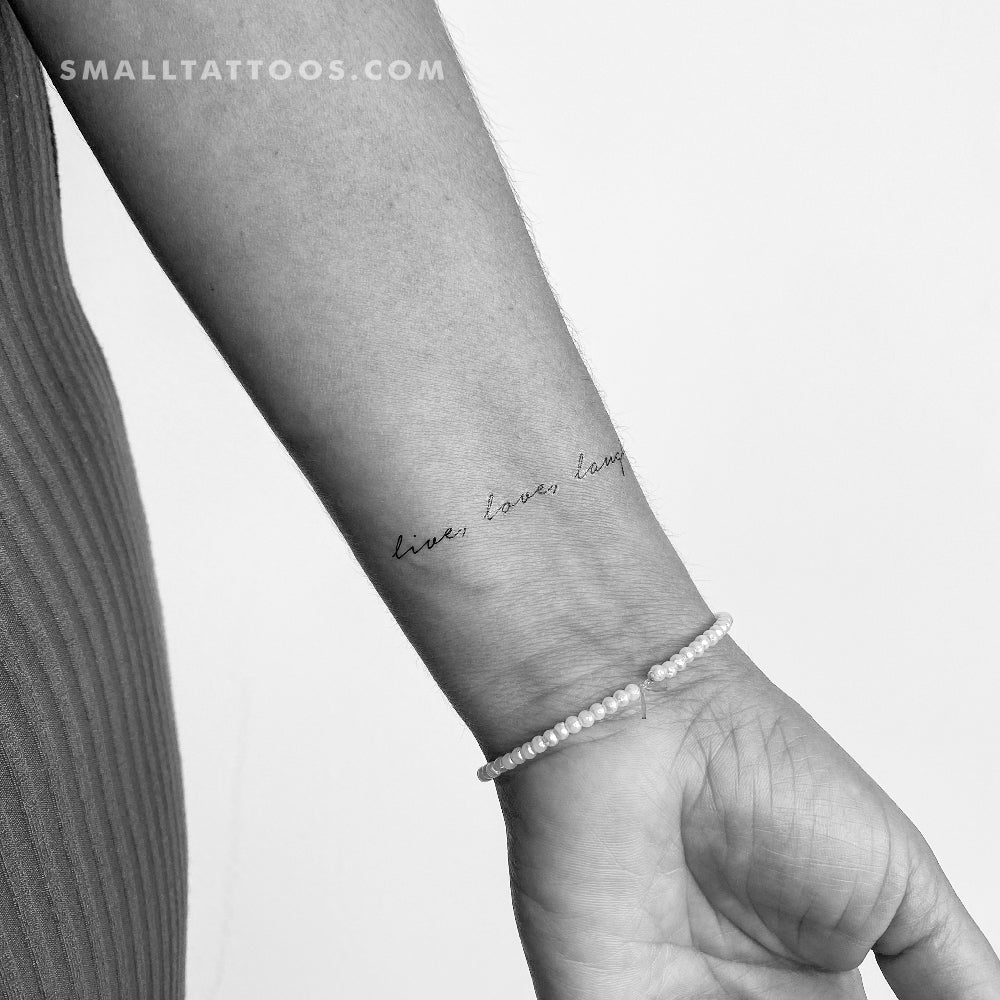 Live, Love, Laugh Temporary Tattoo (Set of 3)