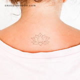 Ornamental Lotus Flower Temporary Tattoo (Set of 3)