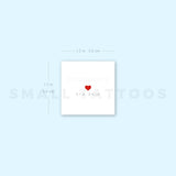 Tiny Red Heart Temporary Tattoo (Set of 3)